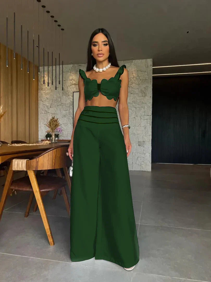 Levoire | Ensemble Élégant Deux Pièces Style Vert