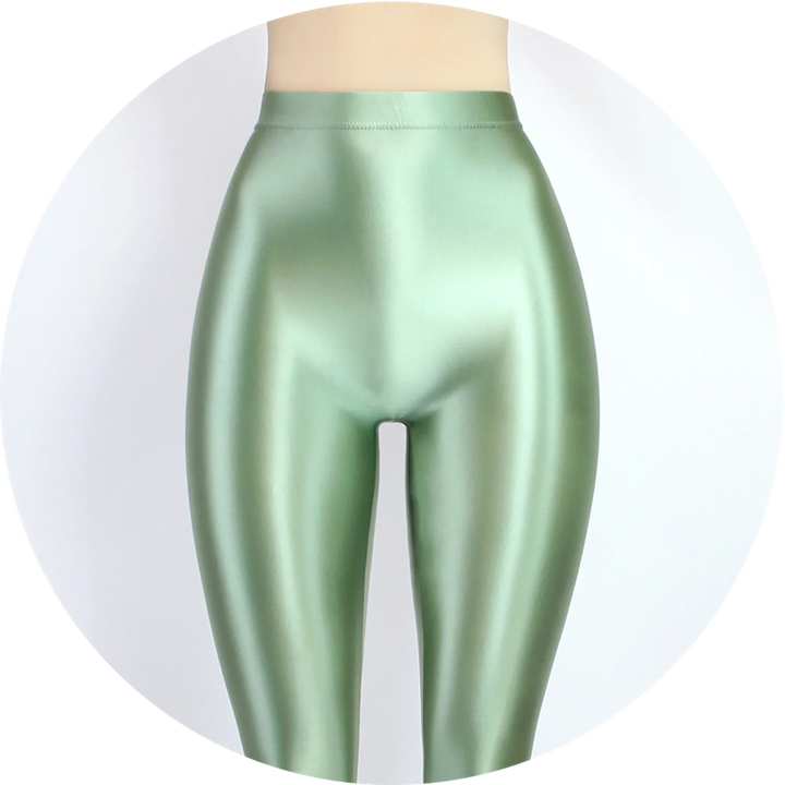 Levoire | Collants Satin Brillant Basilic vert