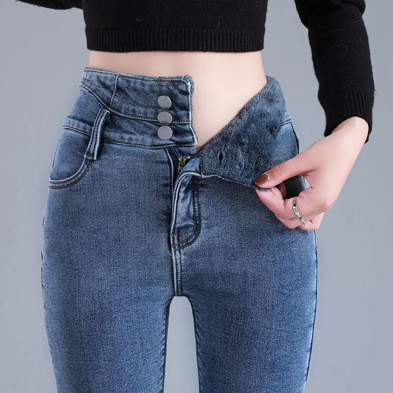 Levoire | Coupe Slim Pantalons Taille Haute En Polaire Avec Poches