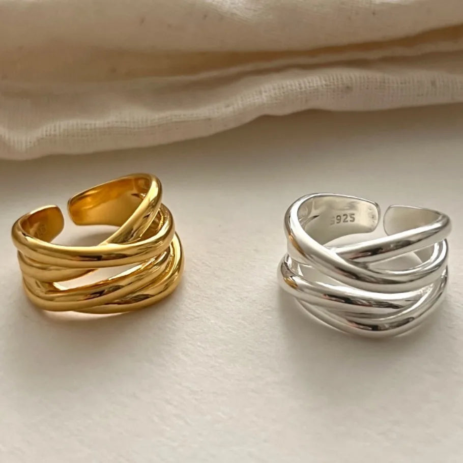 Levoire | Bague Géométrique En Argent Sterling 925