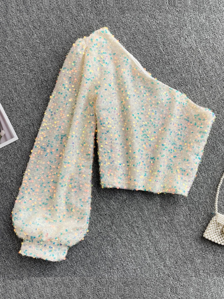 Levoire | Top À Une Épaule Pailleté
