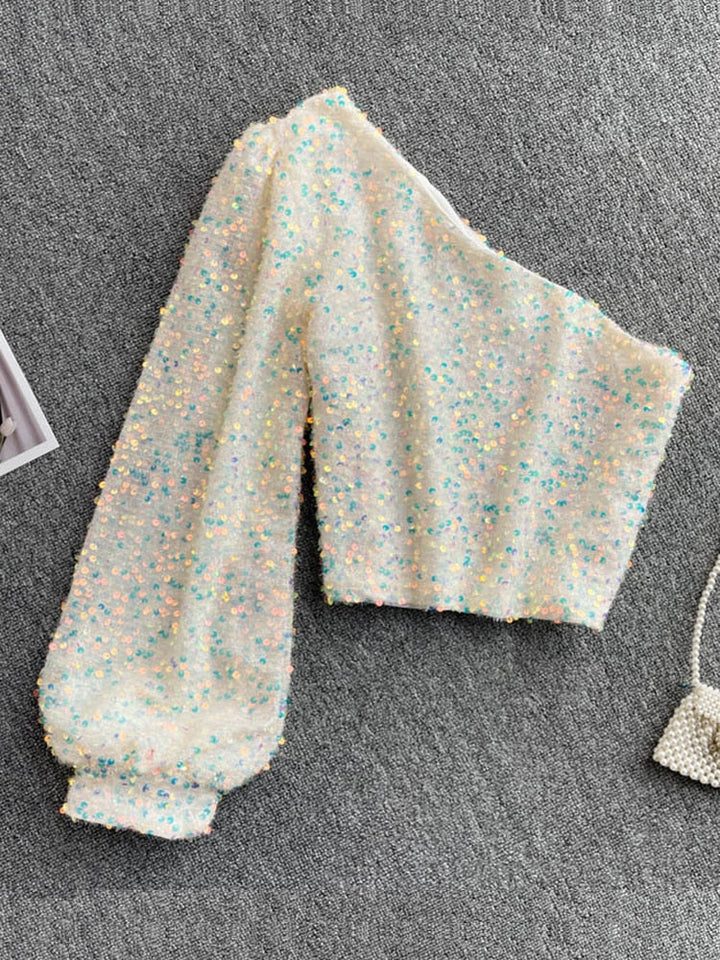 Levoire | Top À Une Épaule Pailleté