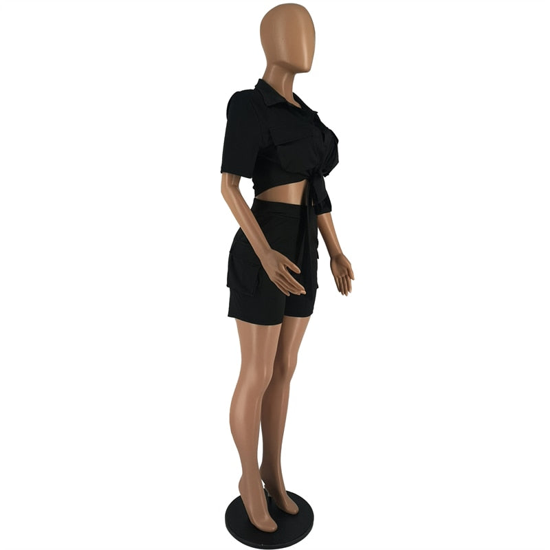 Levoire | Cargo Stilted Courte Manche Crop & Shorts