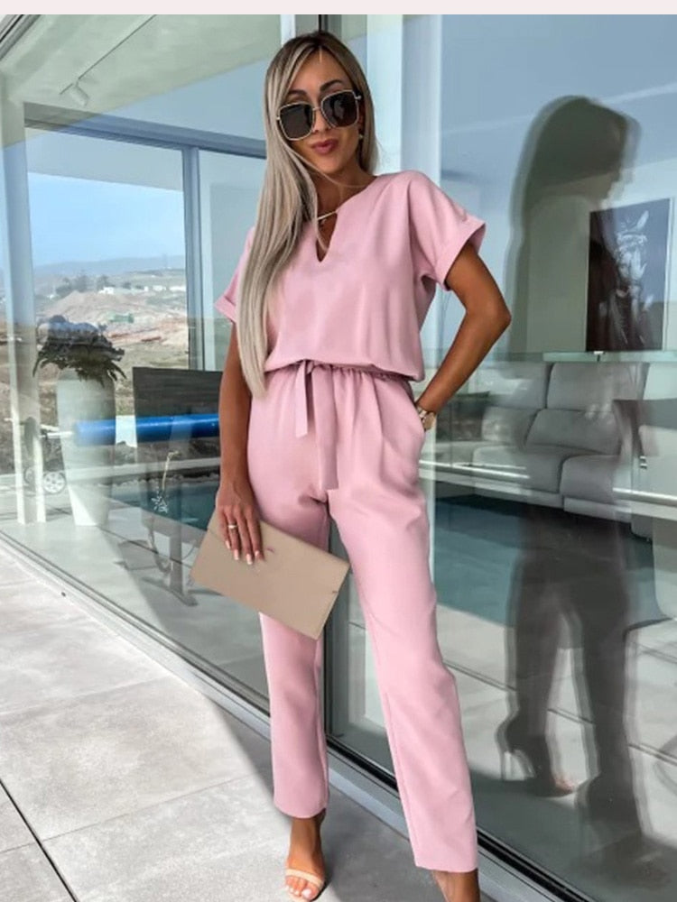 Levoire | Pantalon Large Salopette D'Été Rosa