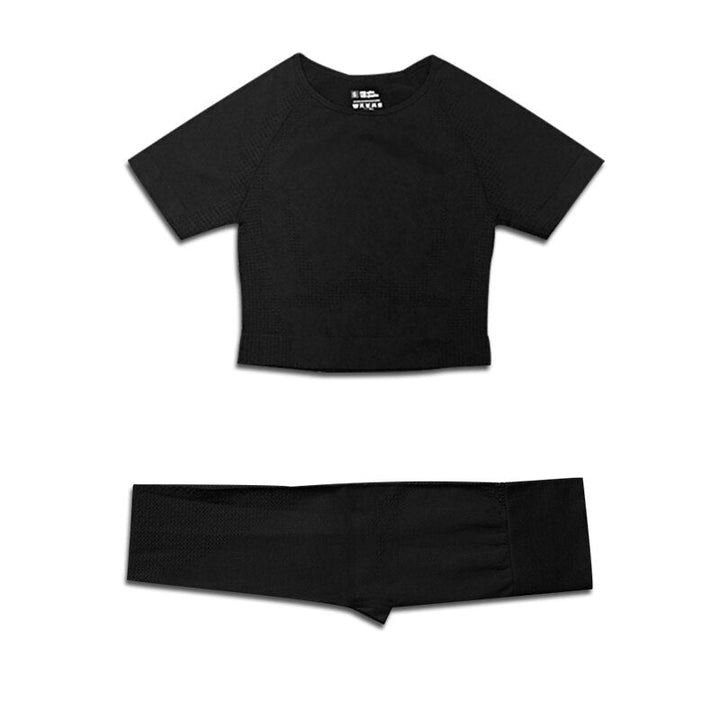 Levoire | Ensemble De Sport Complet Avec T-Shirt Et Leggings Noir