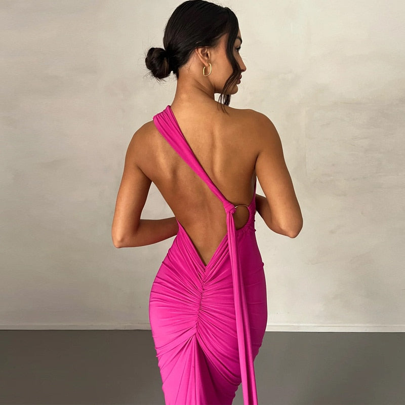 Levoire | Une Épaule Dos Lié Sans Manches Maxi-Vêtements