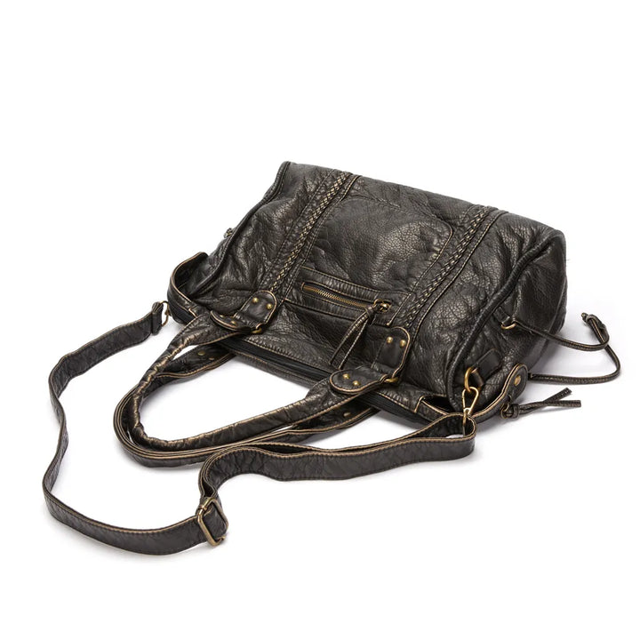 Levoire | Sac À Bandoulière Rétro Noir En Cuir