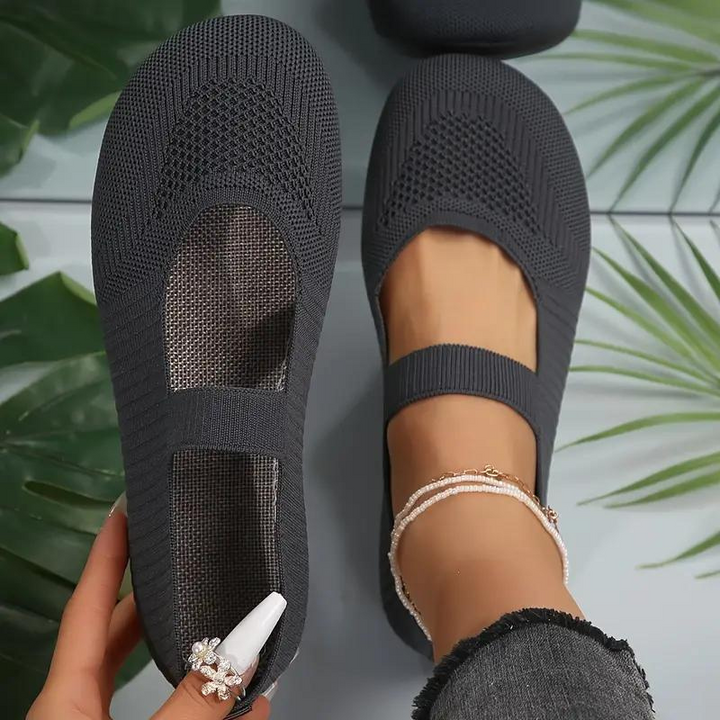 Levoire | Chaussures En Toile, Légères, Glissantes, À Semelle Plate, Chaussures D'Été Gris