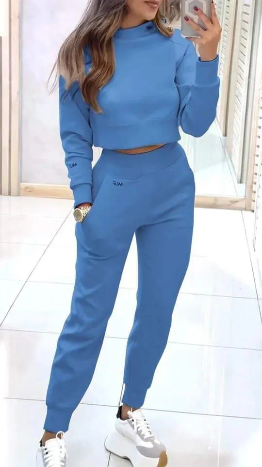 Levoire | Ensemble Sweatshirt et Pantalons Longs - Élégant Temps Libre Bleu