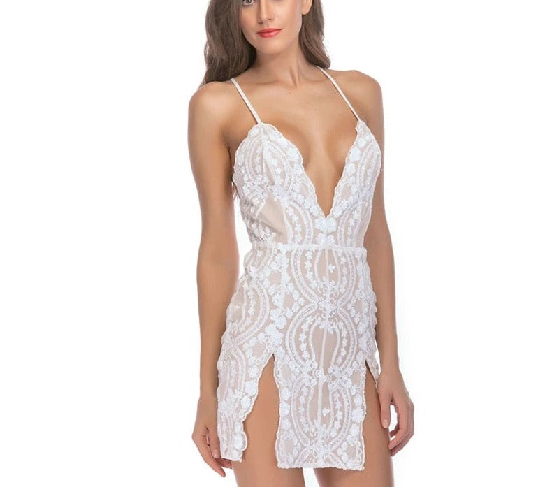 Levoire | Robe Mini À Dos Ouvert Scintillant De Style Vintage
