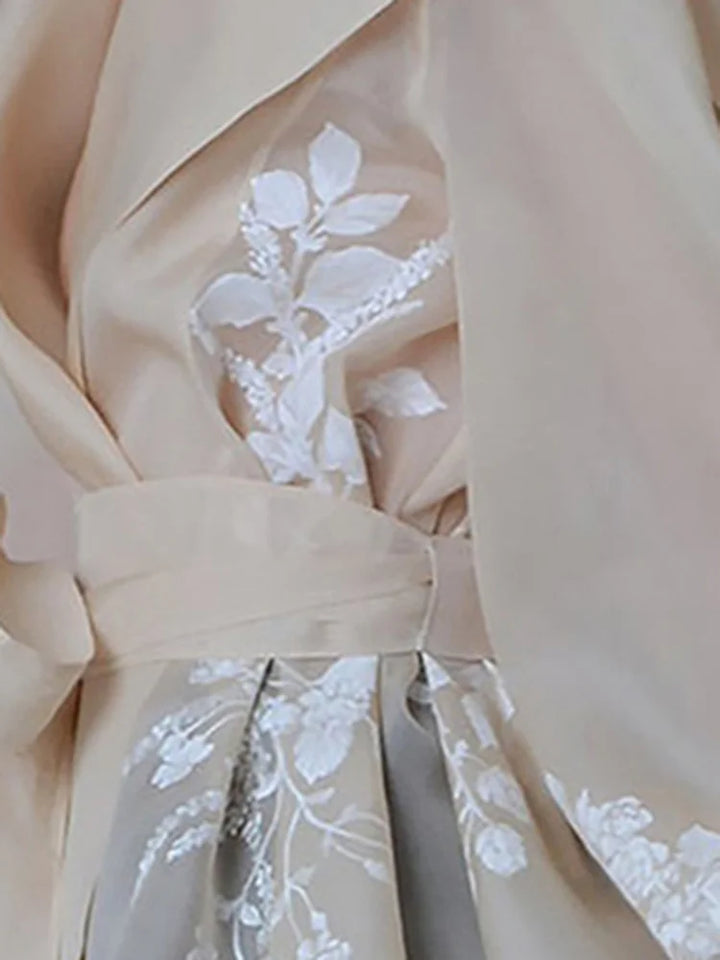Levoire | Blouse En Organza Vintage Pour Femmes Avec Col Revers, Détails Lacés Et Nœud