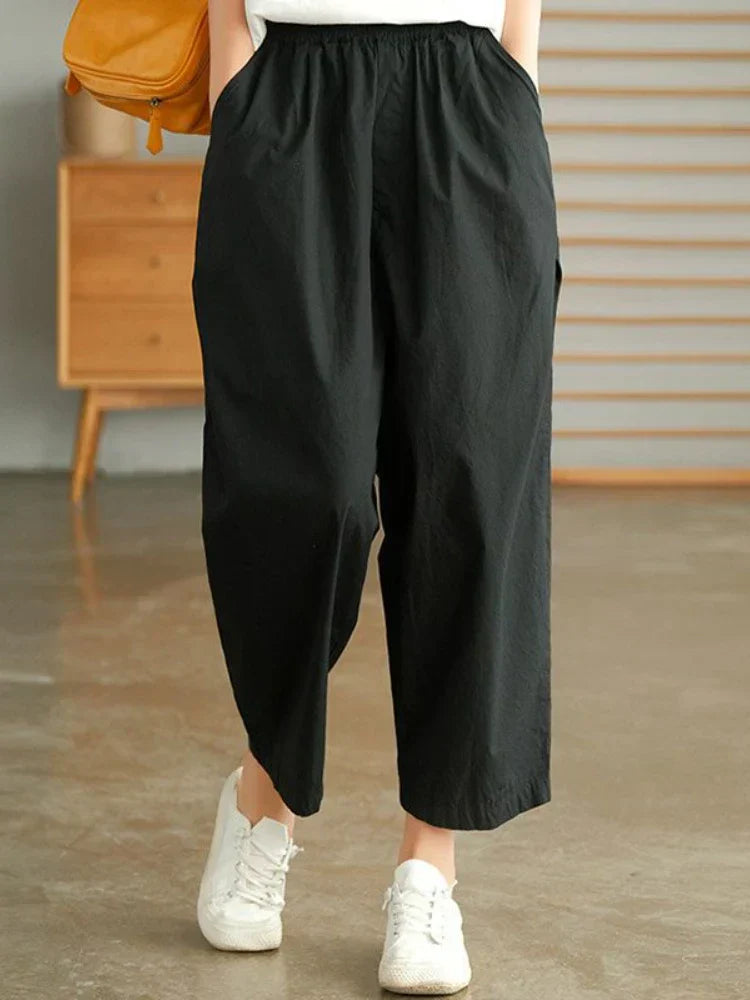Levoire | Pantalons harem d'été relaxants Noir