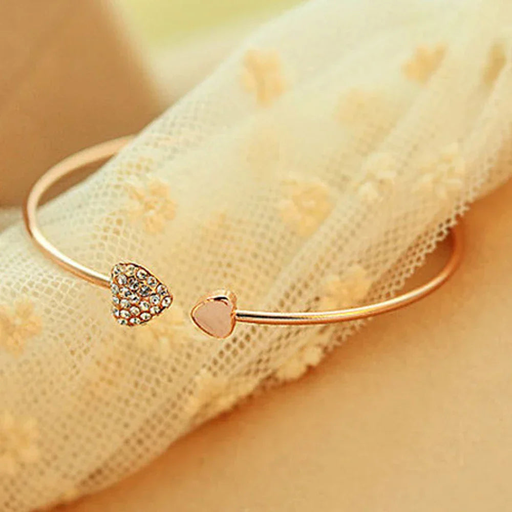 Levoire | Bracelet Cœur Ajustable En Cristal