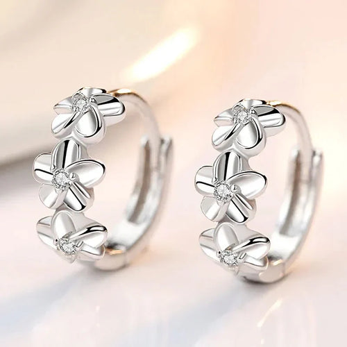 Levoire | Boucles Argent Fleurs