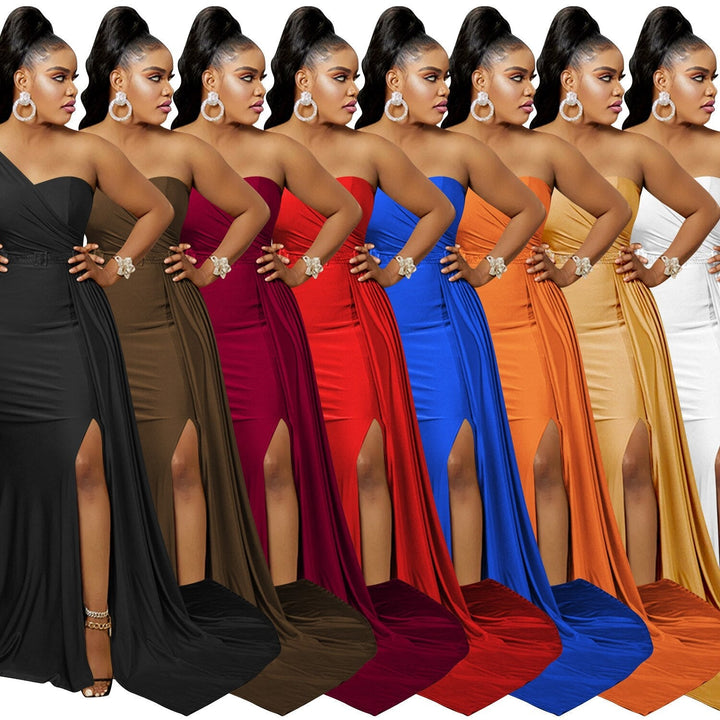 Levoire | En- Épaule Haute Combinaison Robe Maxi