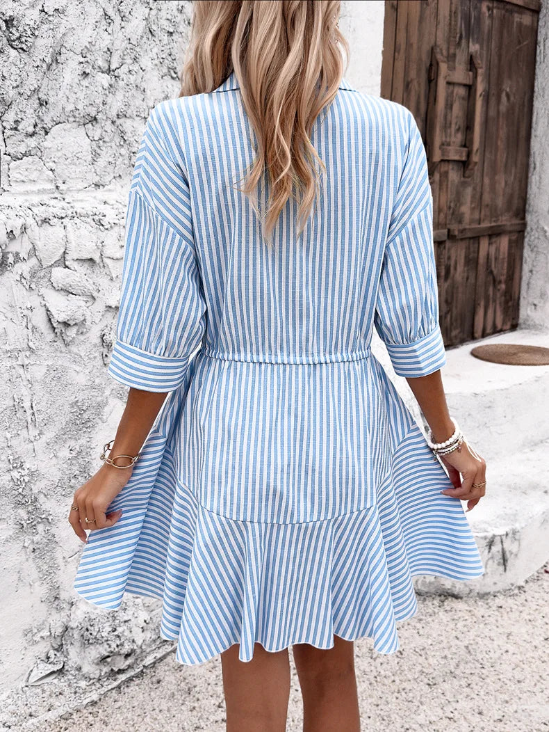 Levoire | Robe Chemise Élégante À Rayures