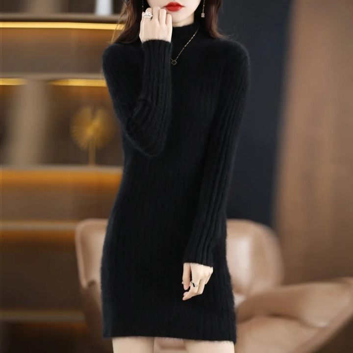 Levoire | Robe Avec Sensation De Cachemire Pour Femmes Noir