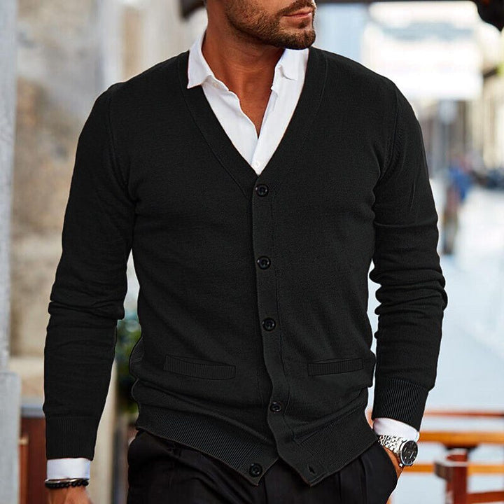 Levoire | Rento Gilet Tricoté Pour Hommes Noir