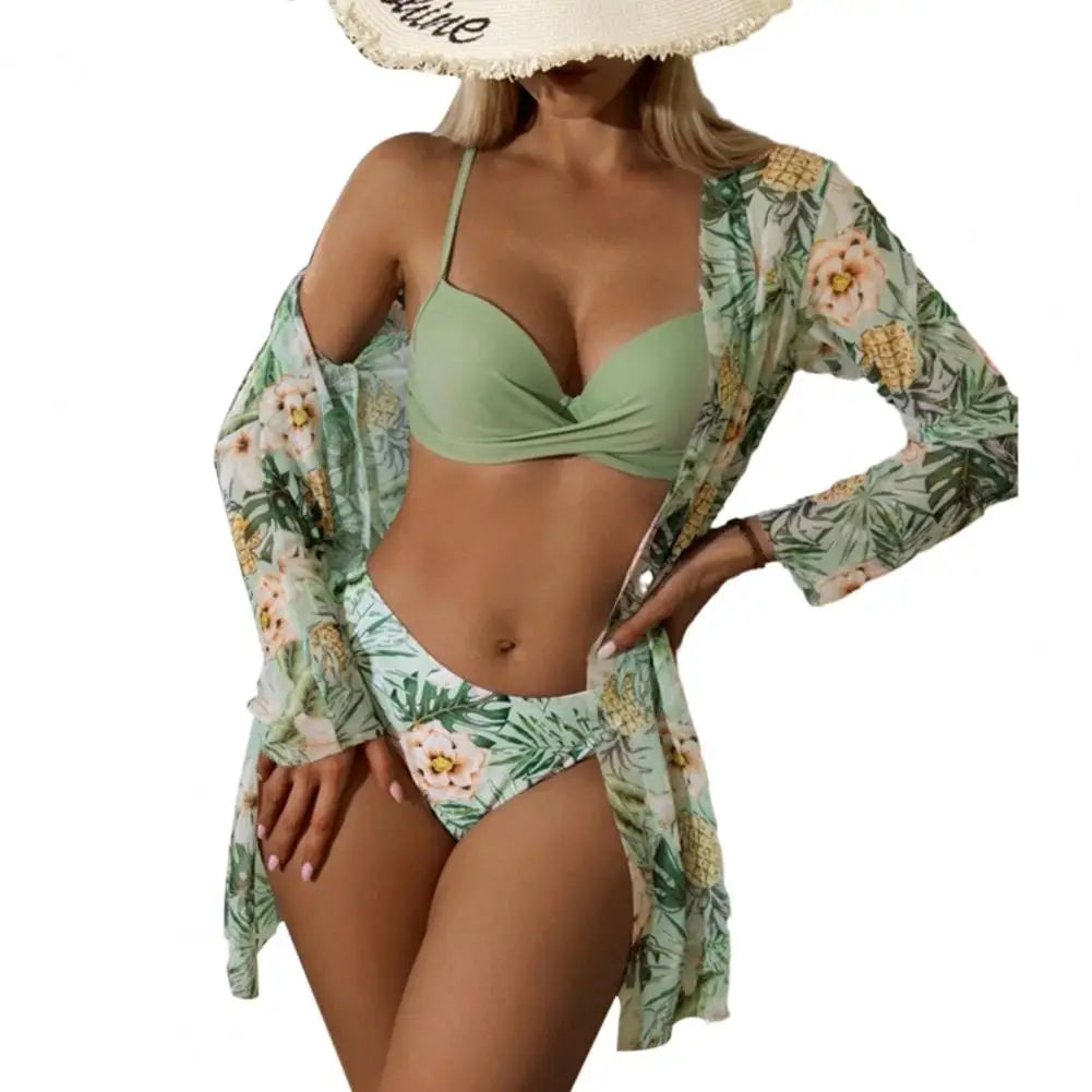 Levoire | Bikini À Imprimé Floral Vert