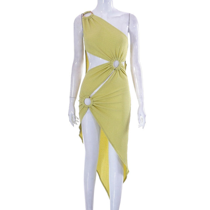 Levoire | Jaune Haut Bodycon Midi-Robe