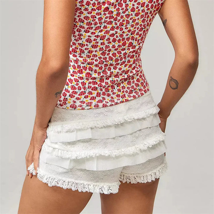 Levoire | Culottes Froncées Y2K Dentelle Volant Bloomer Shorts