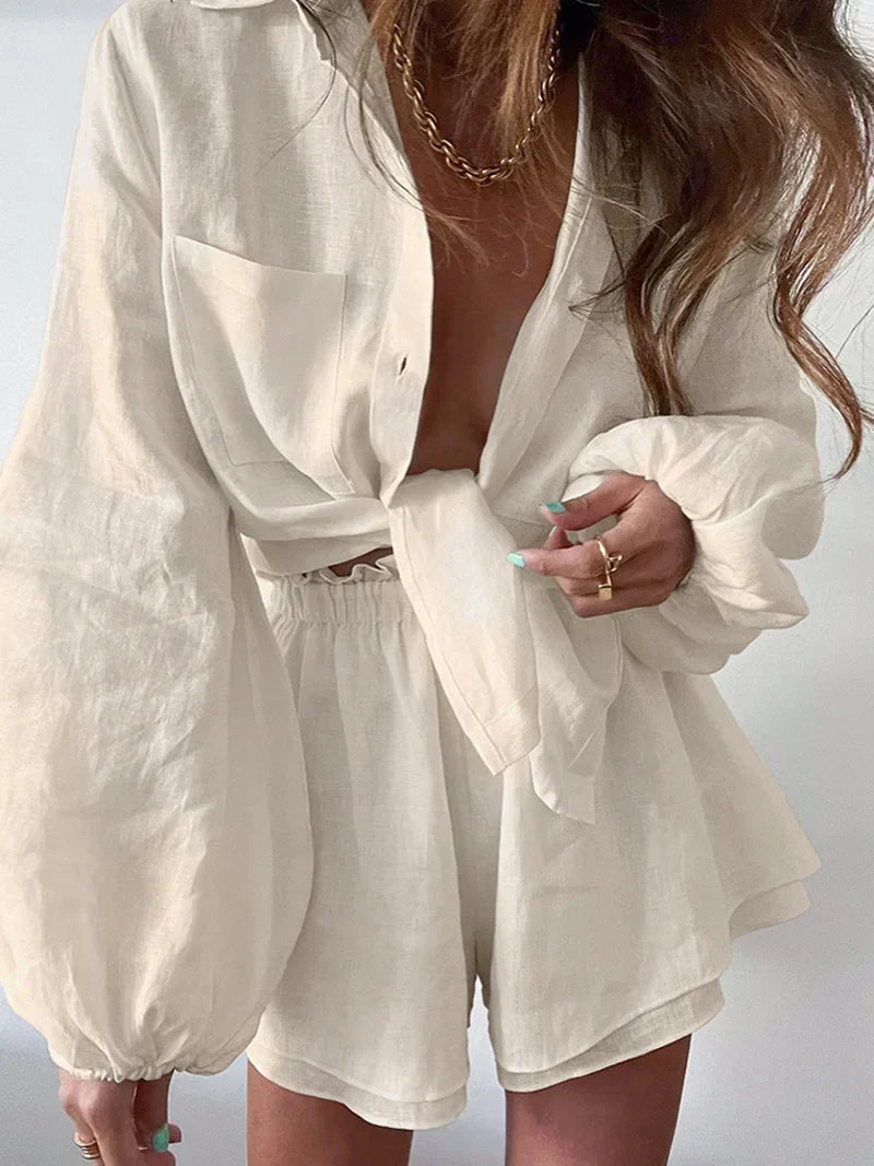Levoire | Ensemble Élégant 2 Pièces Pour Femmes Beige