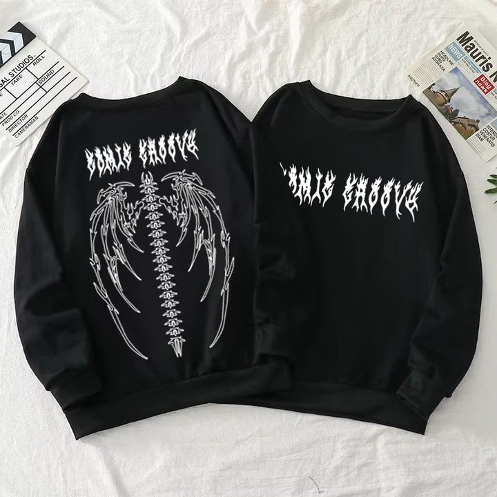 Levoire | Gootti Sweat À Capuche Avec Motif De Squelette Pour Hommes Et Femmes Noir