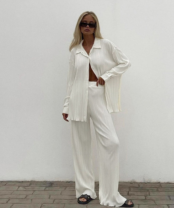 Levoire | Ensemble Lounge Avec Pantalons Larges Et Blouse