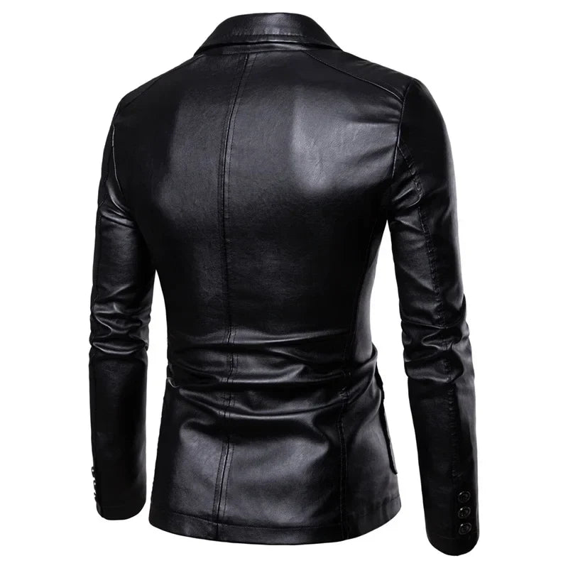 Levoire | Blazer En Cuir Classique Pour Hommes