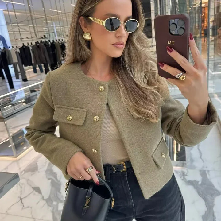 Levoire | Virale Luxe Veste Avec Boutons En Or