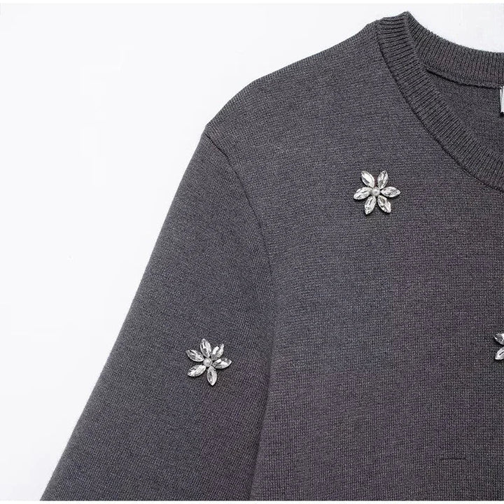 Levoire | Robe Courte Avec Tricot Et Strass