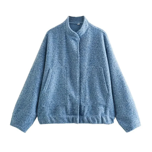 Levoire | Surdimensionné, Tricoté En Gros Bleu clair