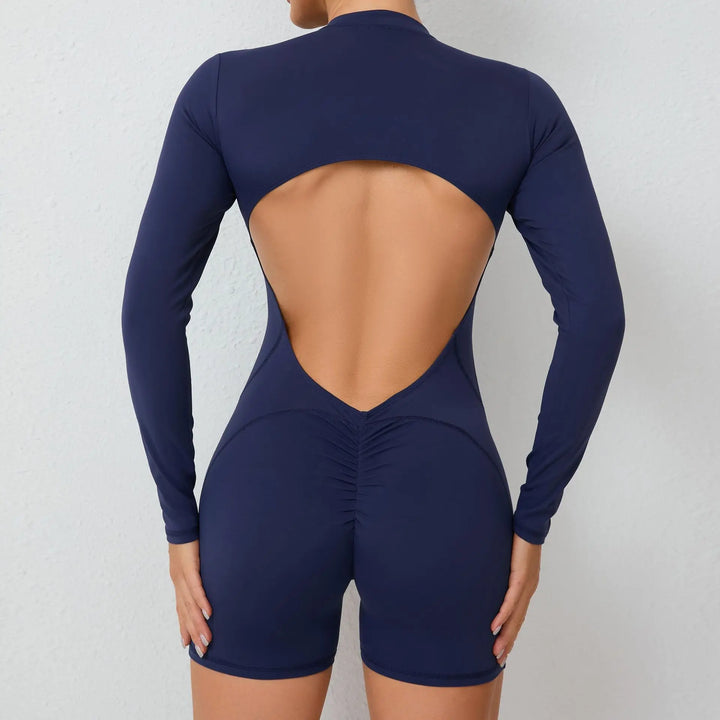 Levoire | Combinaison De Yoga Avec Décolleté Dans Le Dos Bleu