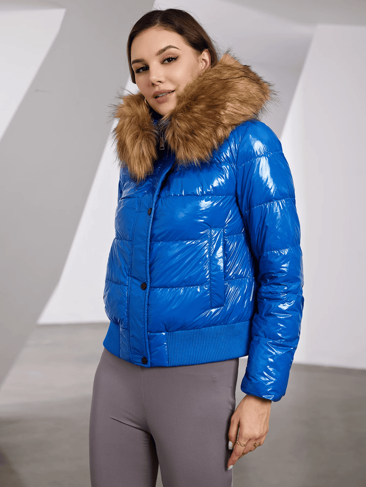 Levoire | Veste À Capuche En Fausse Fourrure À Manches Longues Avec Fermeture Éclair