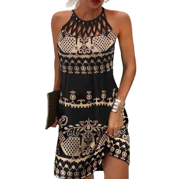 Levoire | Robe D'Été À Dos Nu Pour Femmes Noir