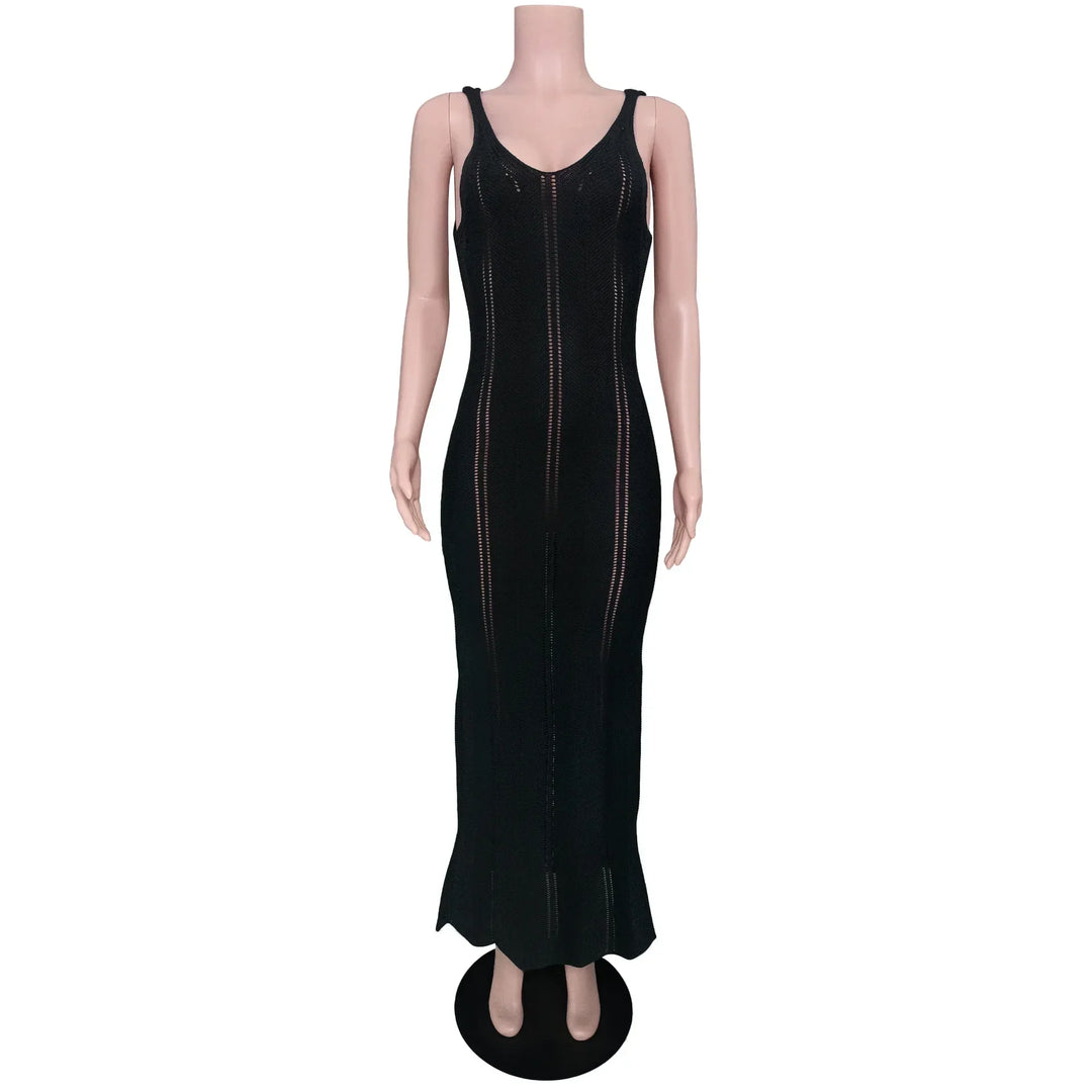 Levoire | Robe Longue À Dos En Tricot Hult