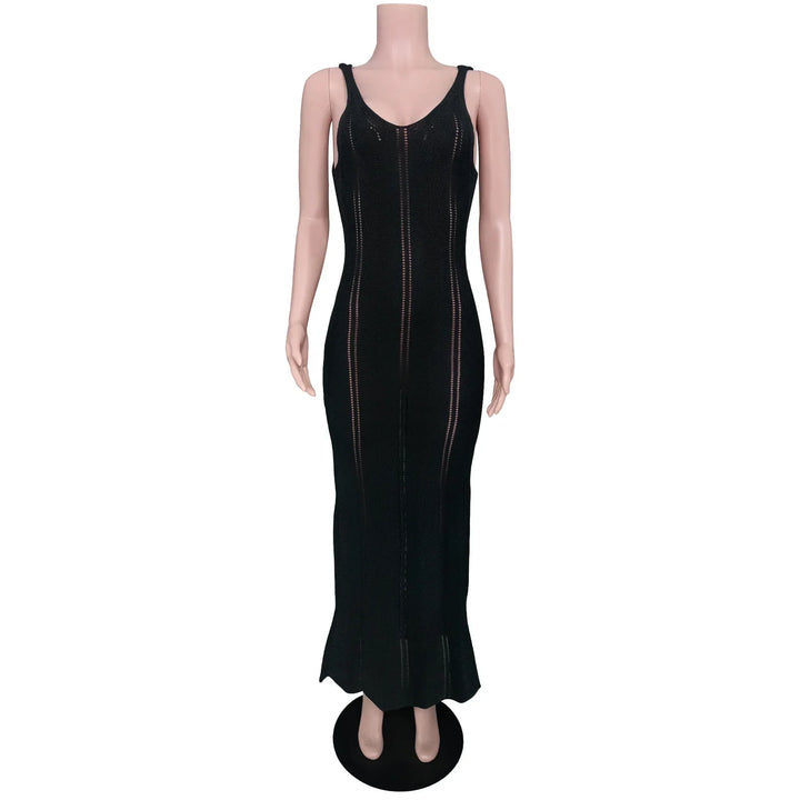 Levoire | Robe Longue À Dos En Tricot Hult