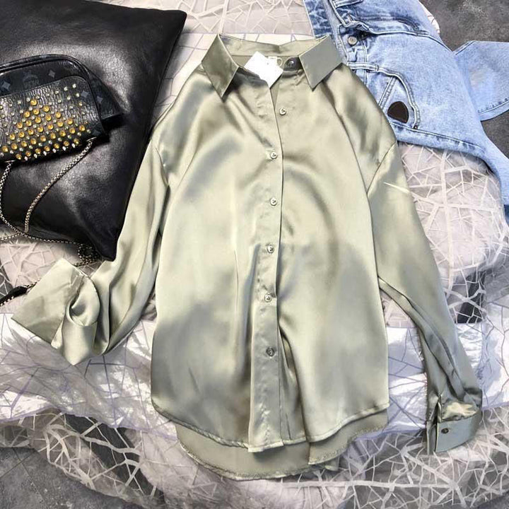 Levoire | Blouse En Soie Pour Femmes Vert