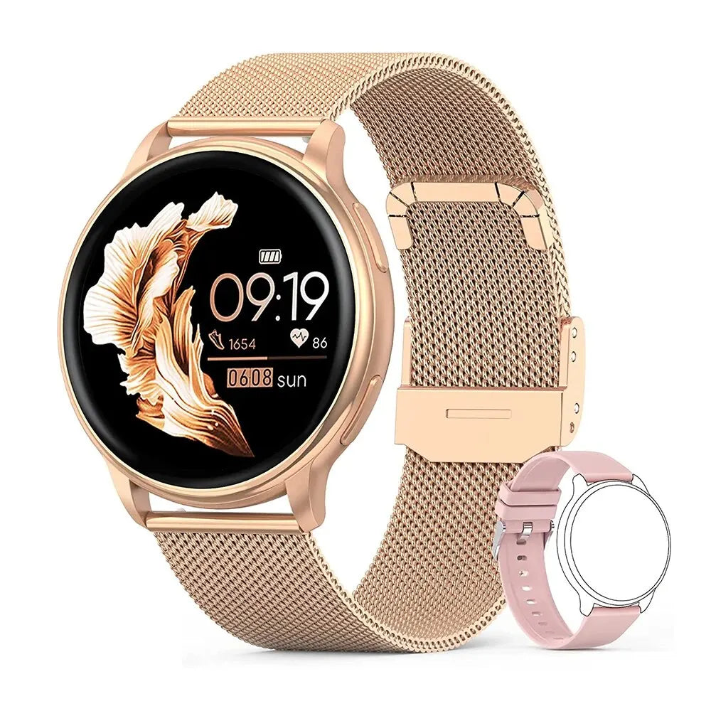 Levoire | Montre Connectée Bluetooth Avec Fonction Vocale Pour Femmes Rose