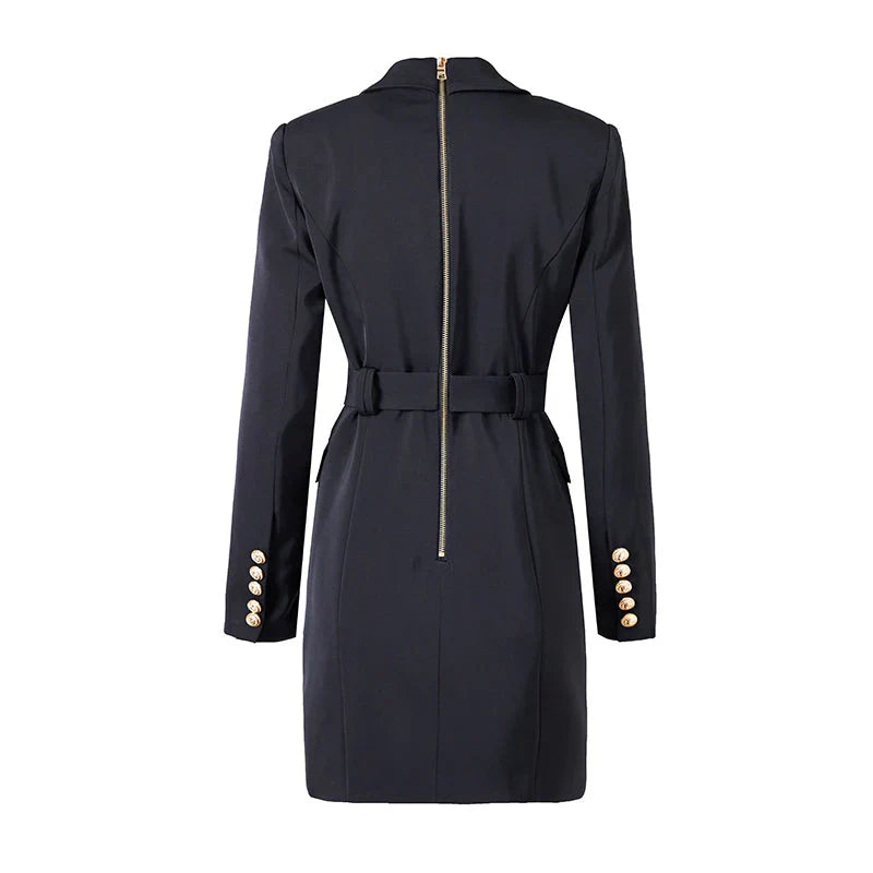 Levoire | Robe Blazer Bureau Classique avec Ceinture