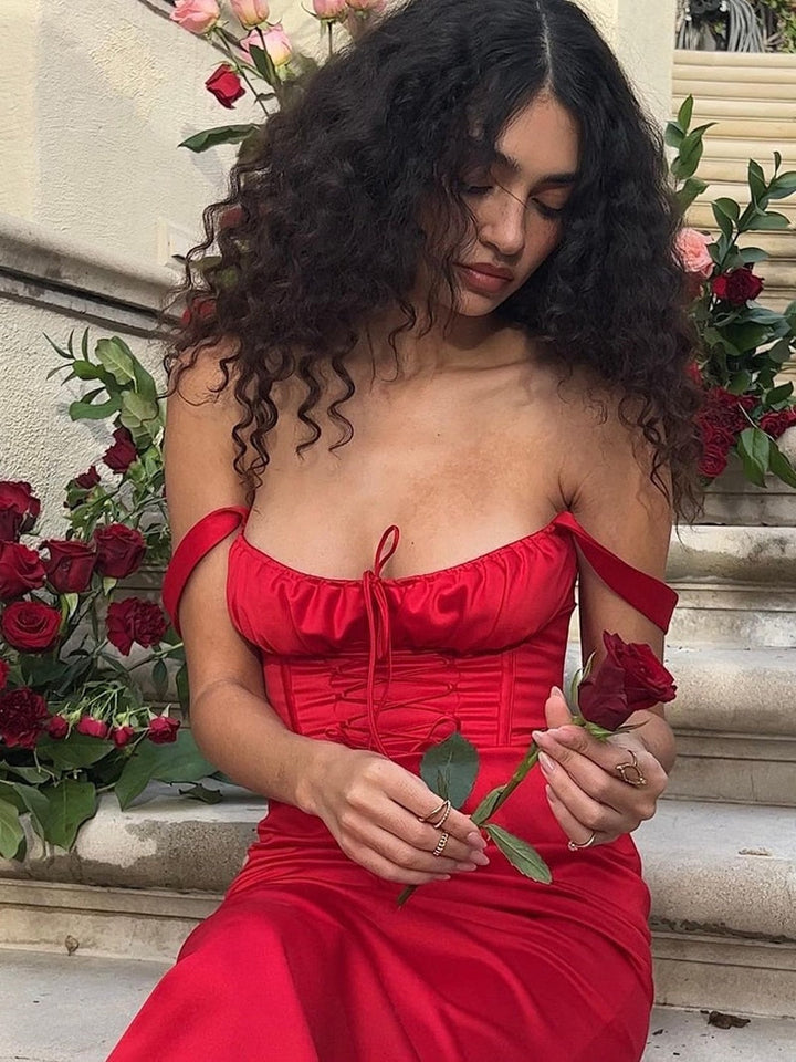 Levoire | Corset À Lacets Sans Bretelles Robe Midi