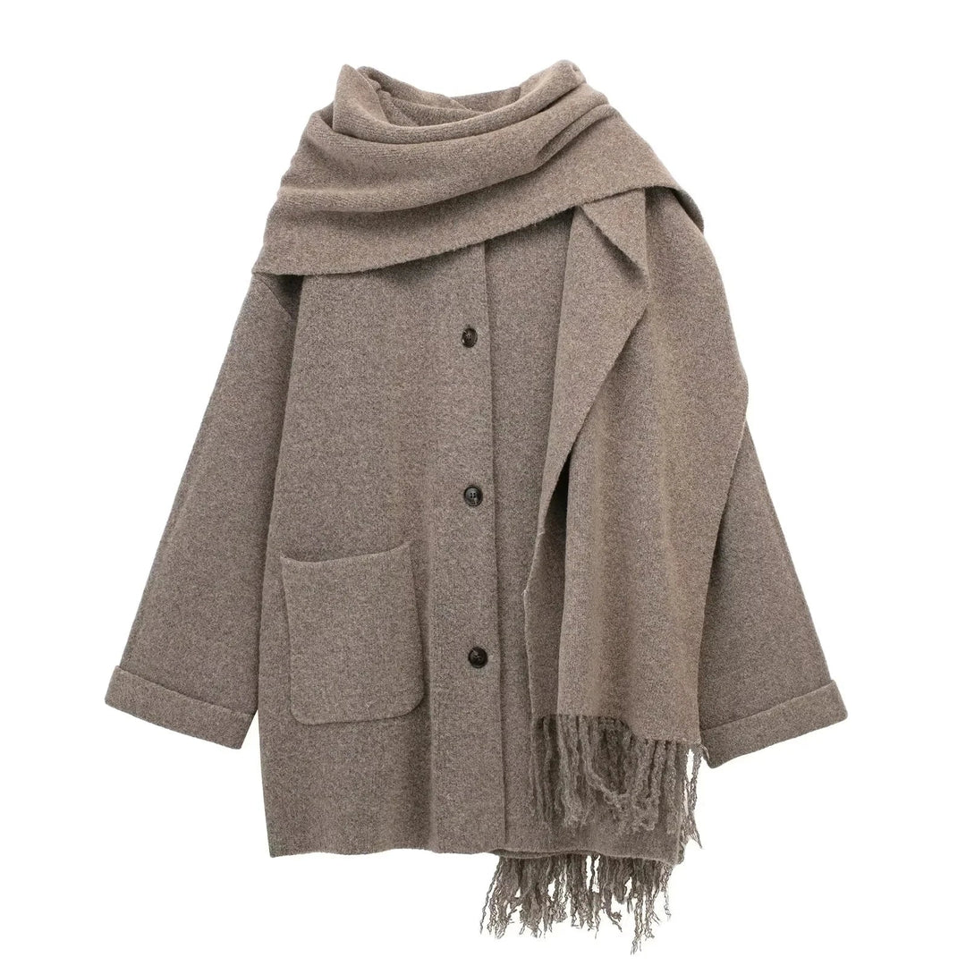 Levoire | Manteau En Tricot Avec Col Châle L