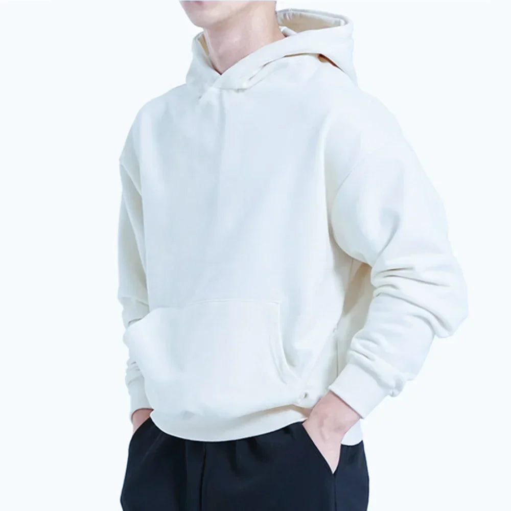 Levoire | Pull À Capuche En Coton Classique Pour Le Confort Quotidien Blanc