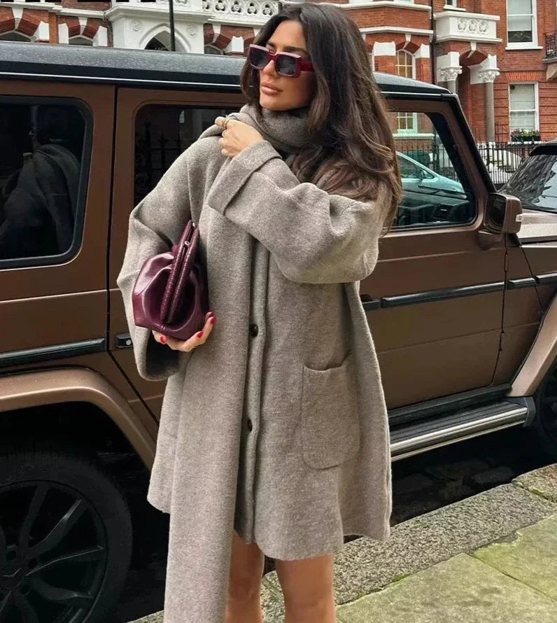 Levoire | Manteau En Tricot Avec Col Châle