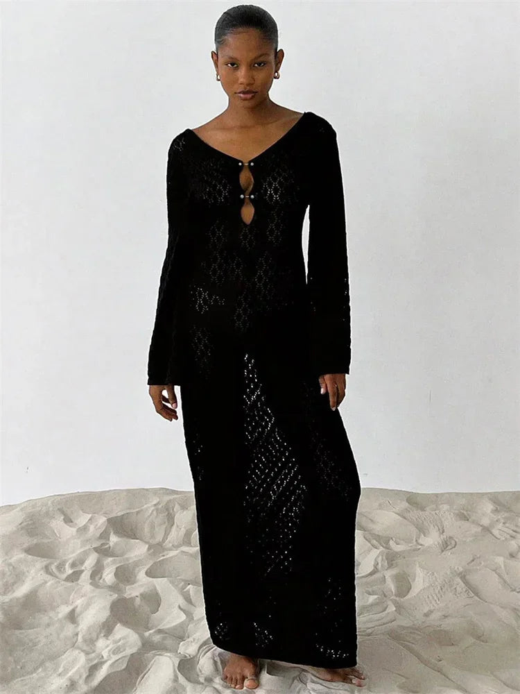 Levoire | Robe Plage Boho Noir
