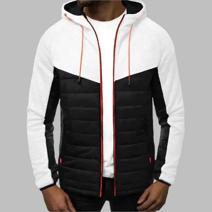 Levoire | Pull Pour Hommes Chaud Avec Capuche Et Fermeture Éclair Blanc
