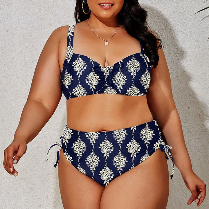 Levoire | Bikini À Volants Grande Taille Bleu marine
