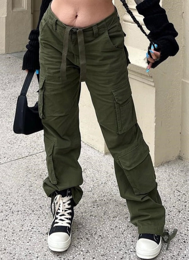 Levoire | Pantalon Cargo À Taille Large Pour Femmes S Vert