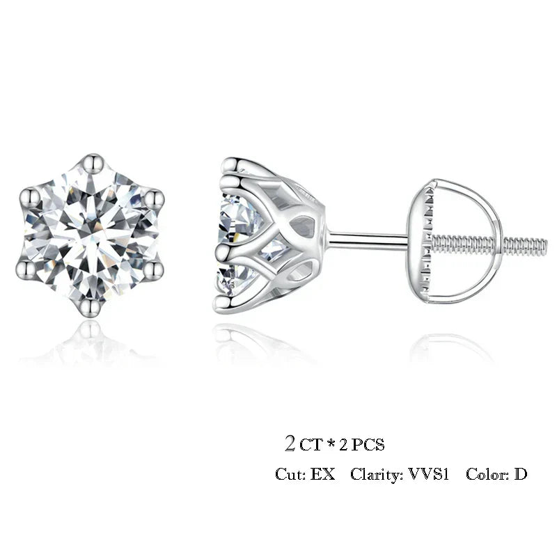 Levoire | Boucles Moissanite S925 Argent 2.0CT X 2