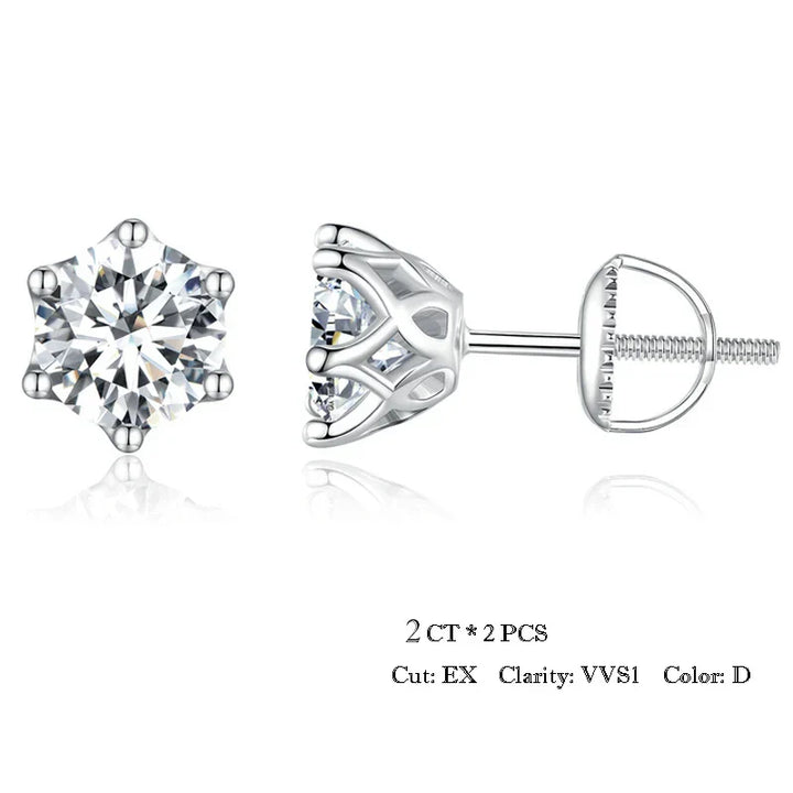 Levoire | Boucles Moissanite S925 Argent 2.0CT X 2